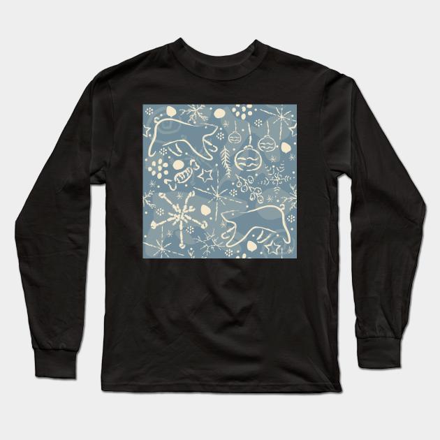 Winter Pattern Long Sleeve T-Shirt by Creative Meadows